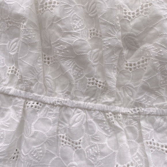 White cropped eyelet top - Picture 5 of 5